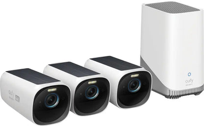 Eufy S330 eufyCam 3 Wireless Security Camera with 4K Ultra HD and Solar - T88721W1 - 3-Pack