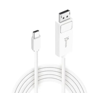 J5Create JCA141 USB Type-C to 4K DisplayPort Cable - White
