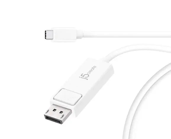 J5Create JCA141 USB Type-C to 4K DisplayPort Cable - White