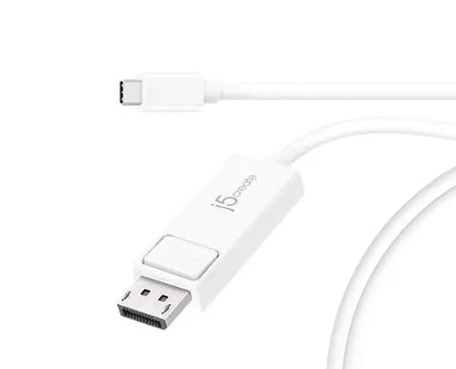 J5Create JCA141 USB Type-C to 4K DisplayPort Cable - White