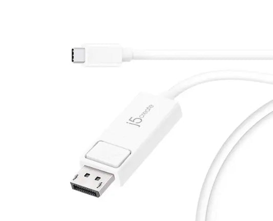 J5Create JCA141 USB Type-C to 4K DisplayPort Cable - White