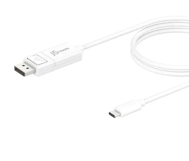 J5Create JCA141 USB Type-C to 4K DisplayPort Cable - White