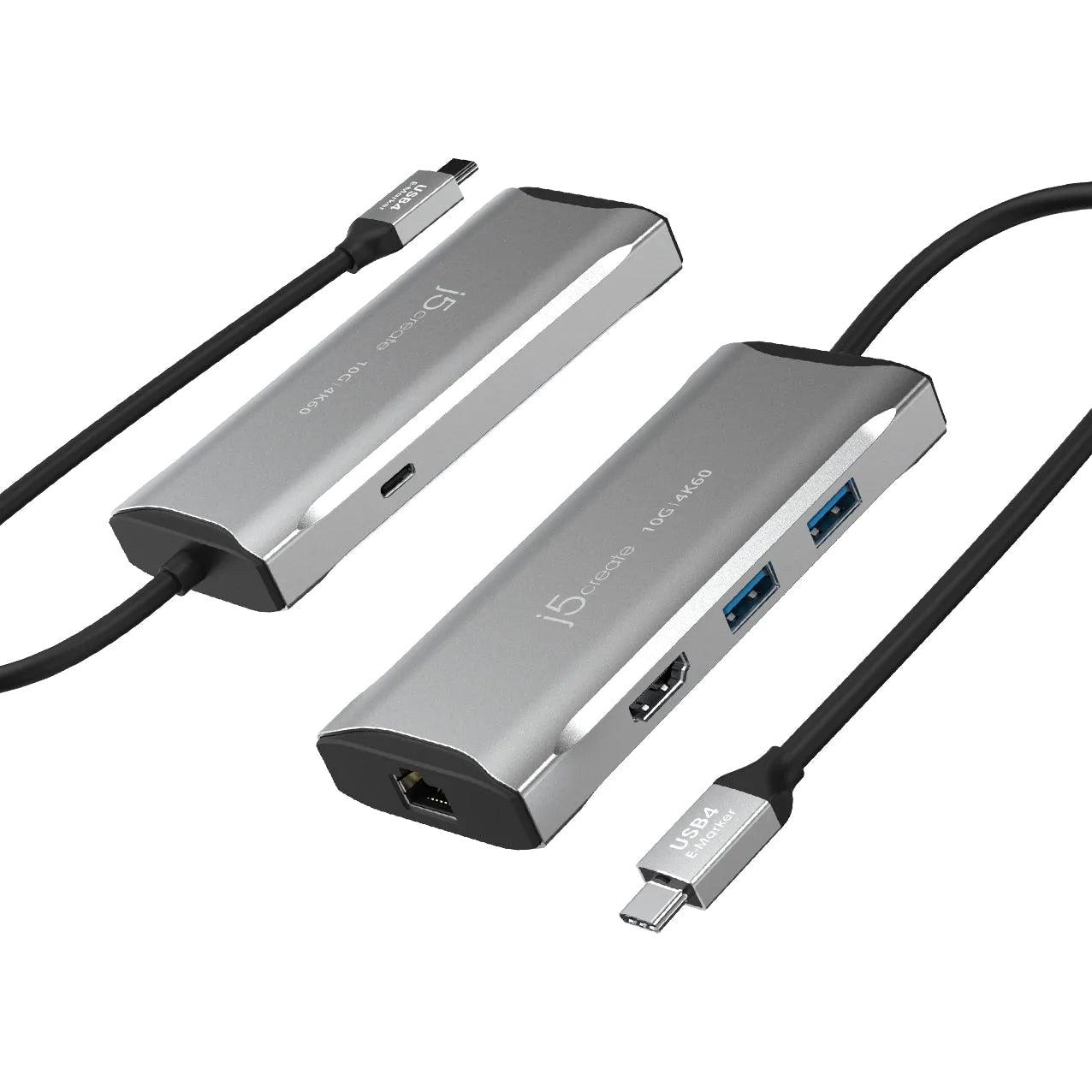 J5Create JCD392 4K60 Elite USB-C 10Gbps 6-in-1 Travel Dock - Space Grey