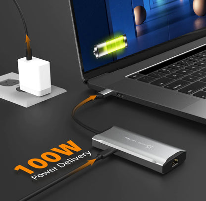 J5Create JCD392 4K60 Elite USB-C 10Gbps 6-in-1 Travel Dock - Space Grey