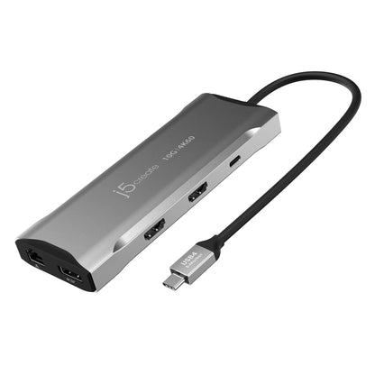 J5Create JCD397 4K60 Elite USB-C Triple Monitor 10Gbps 11-in-1 Mini Dock