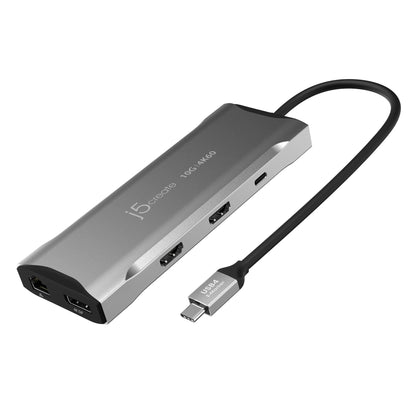J5Create JCD397 4K60 Elite USB-C Triple Monitor 10Gbps 11-in-1 Mini Dock