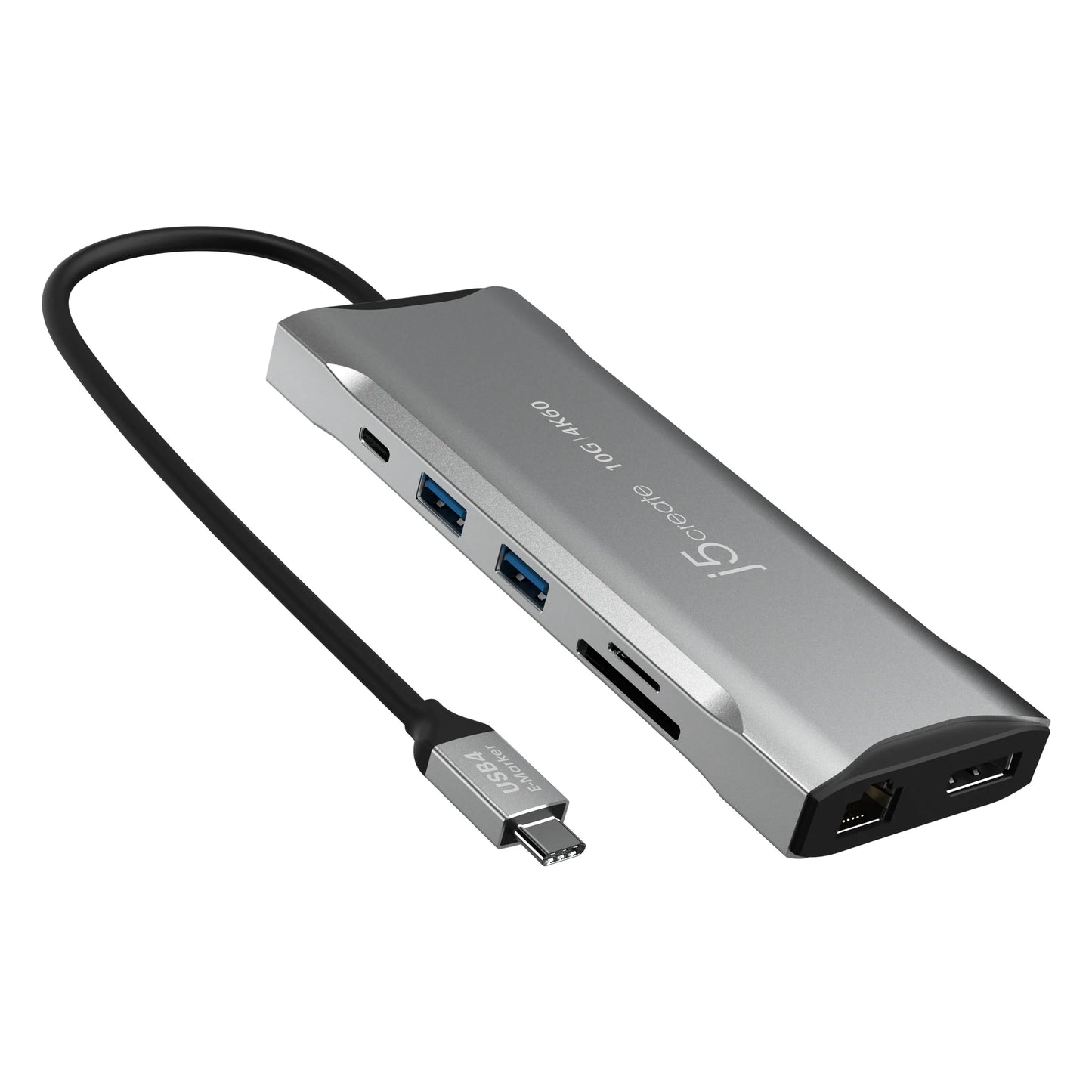 J5Create JCD397 4K60 Elite USB-C Triple Monitor 10Gbps 11-in-1 Mini Dock