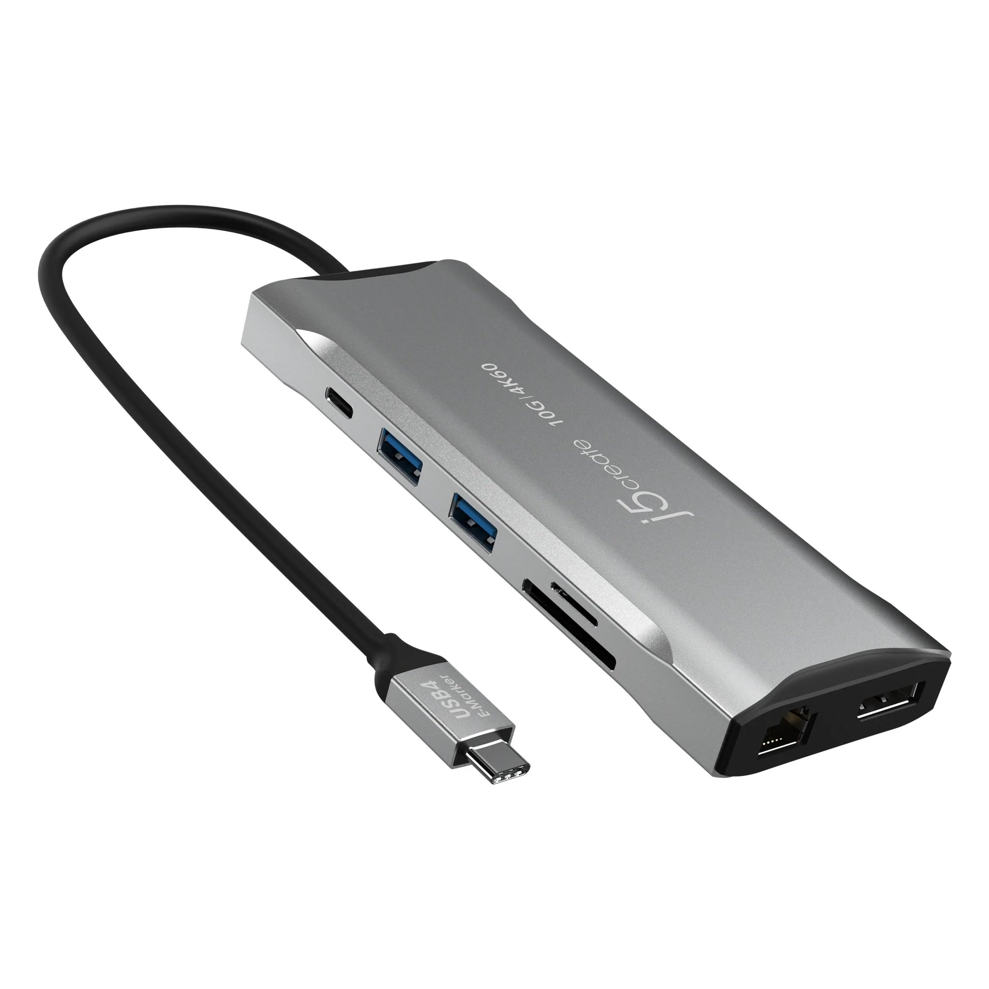 J5Create JCD397 4K60 Elite USB-C Triple Monitor 10Gbps 11-in-1 Mini Dock