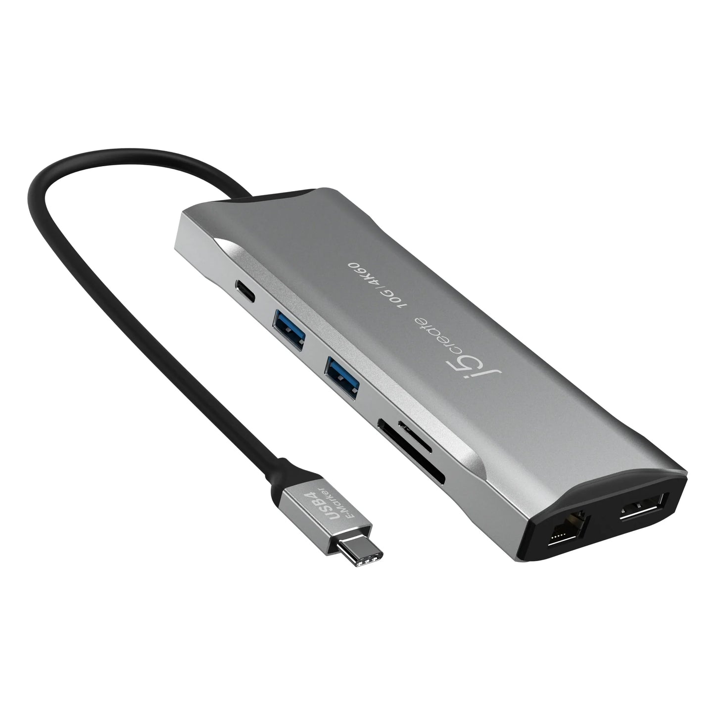 J5Create JCD397 4K60 Elite USB-C Triple Monitor 10Gbps 11-in-1 Mini Dock