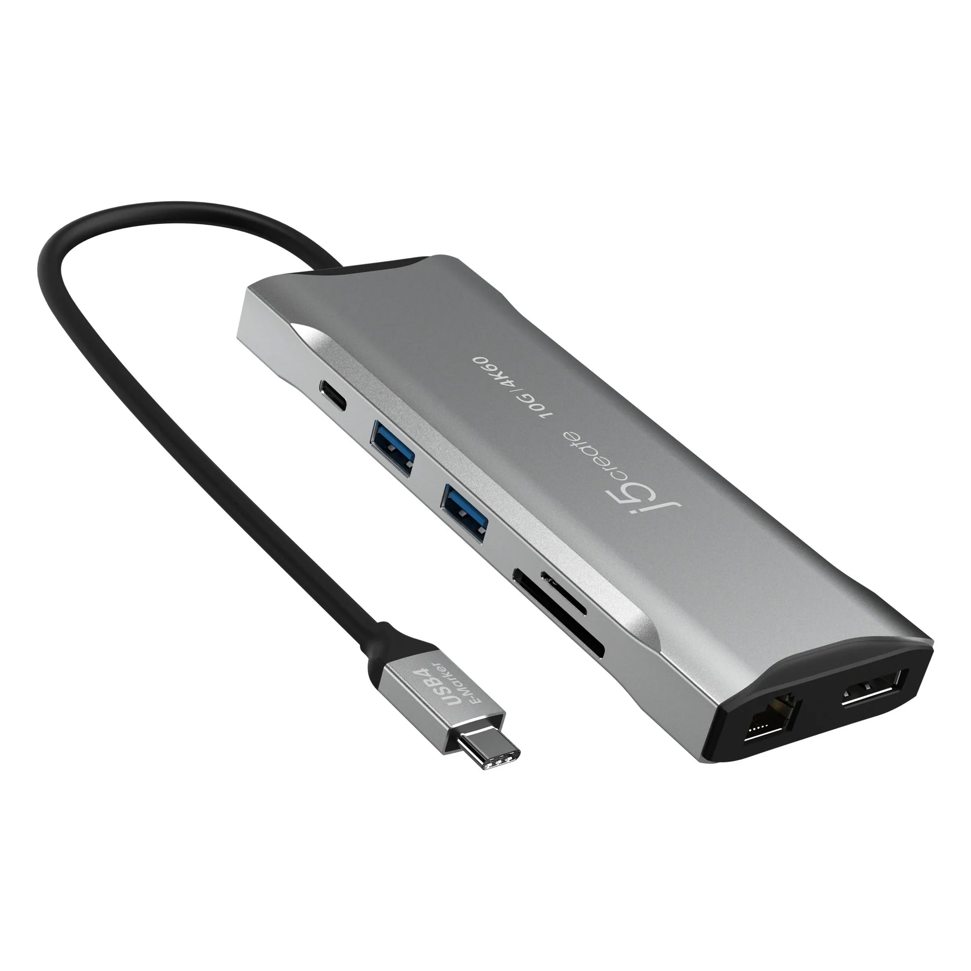 J5Create JCD397 4K60 Elite USB-C Triple Monitor 10Gbps 11-in-1 Mini Dock