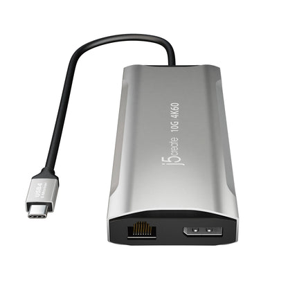 J5Create JCD397 4K60 Elite USB-C Triple Monitor 10Gbps 11-in-1 Mini Dock