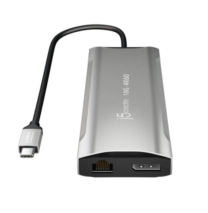 J5Create JCD397 4K60 Elite USB-C Triple Monitor 10Gbps 11-in-1 Mini Dock