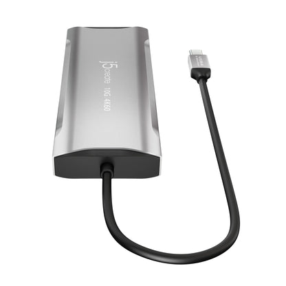 J5Create JCD397 4K60 Elite USB-C Triple Monitor 11-in-1 Mini Dock - Space Grey