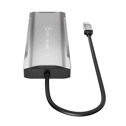 J5Create JCD397 4K60 Elite USB-C Triple Monitor 11-in-1 Mini Dock - Space Grey
