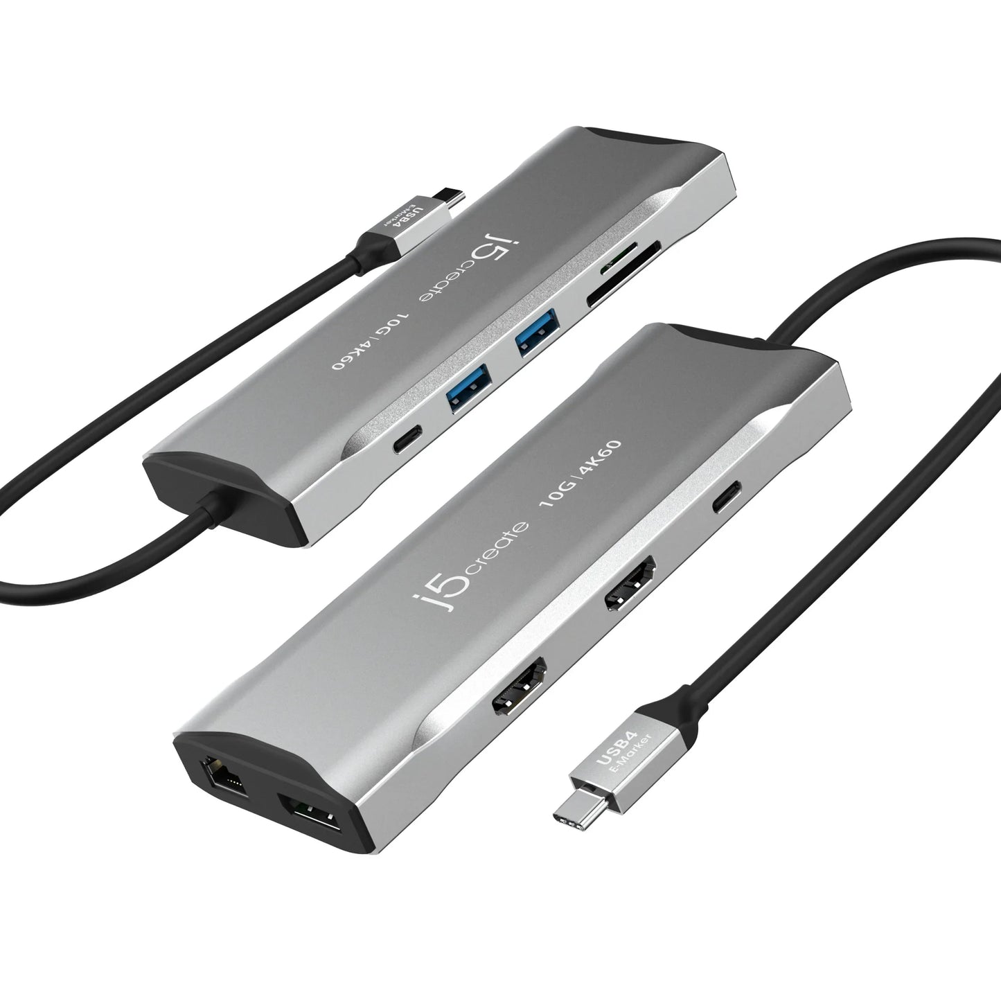 J5Create JCD397 4K60 Elite USB-C Triple Monitor 11-in-1 Mini Dock - Space Grey
