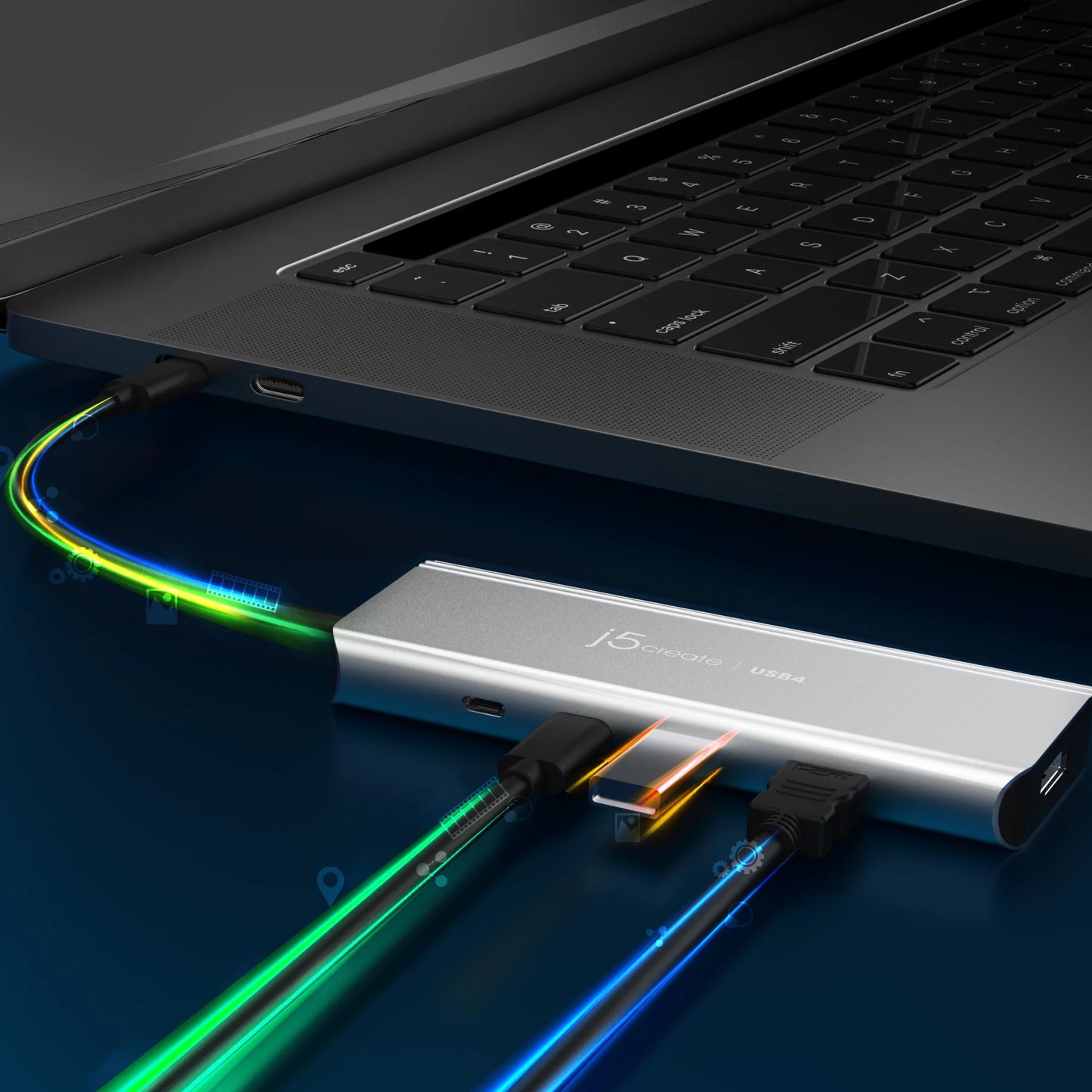 J5Create JCD401 USB4 Dual 4K Multi-Port 5-in-1 Hub
