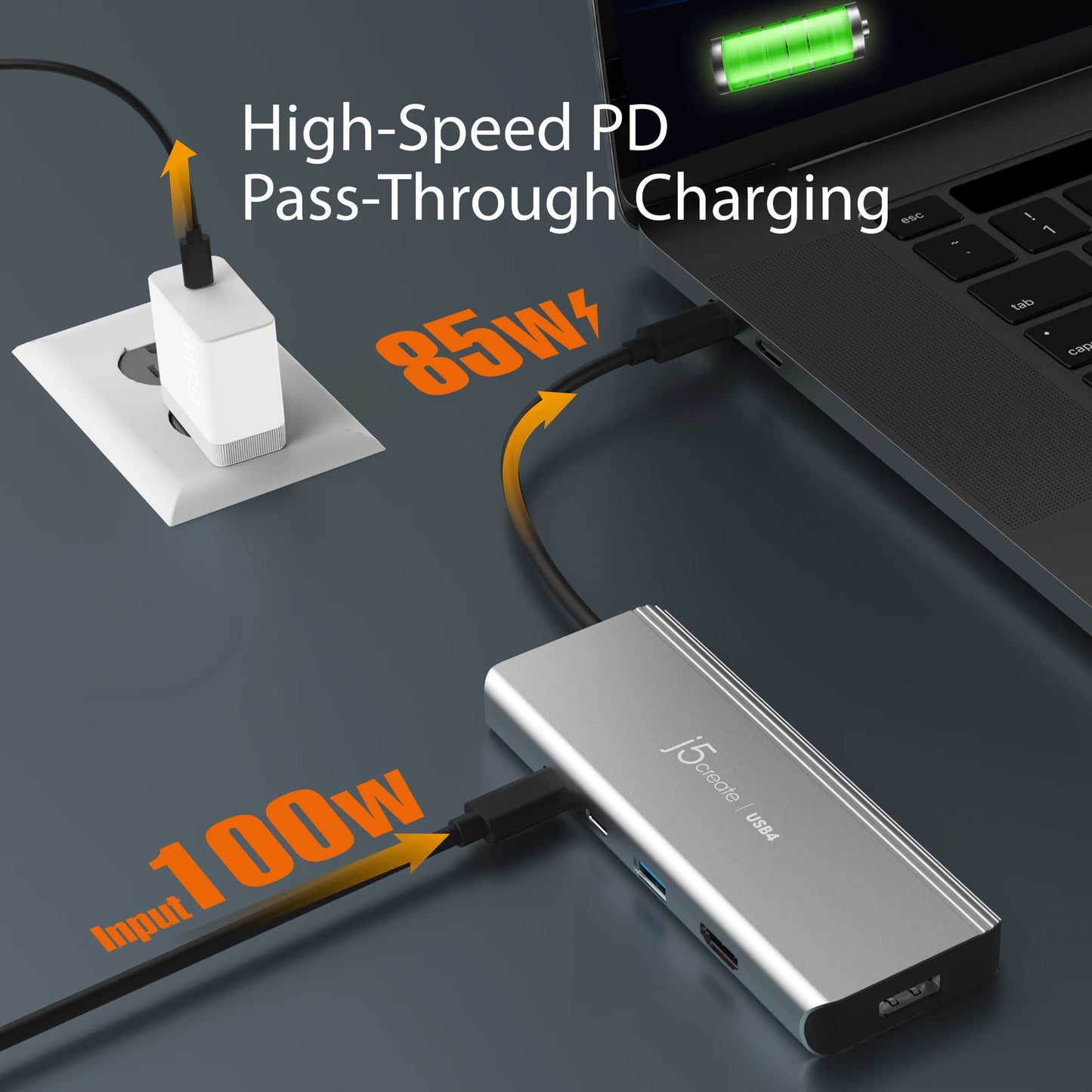 J5Create JCD401 USB4 Dual 4K Multi-Port 5-in-1 Hub