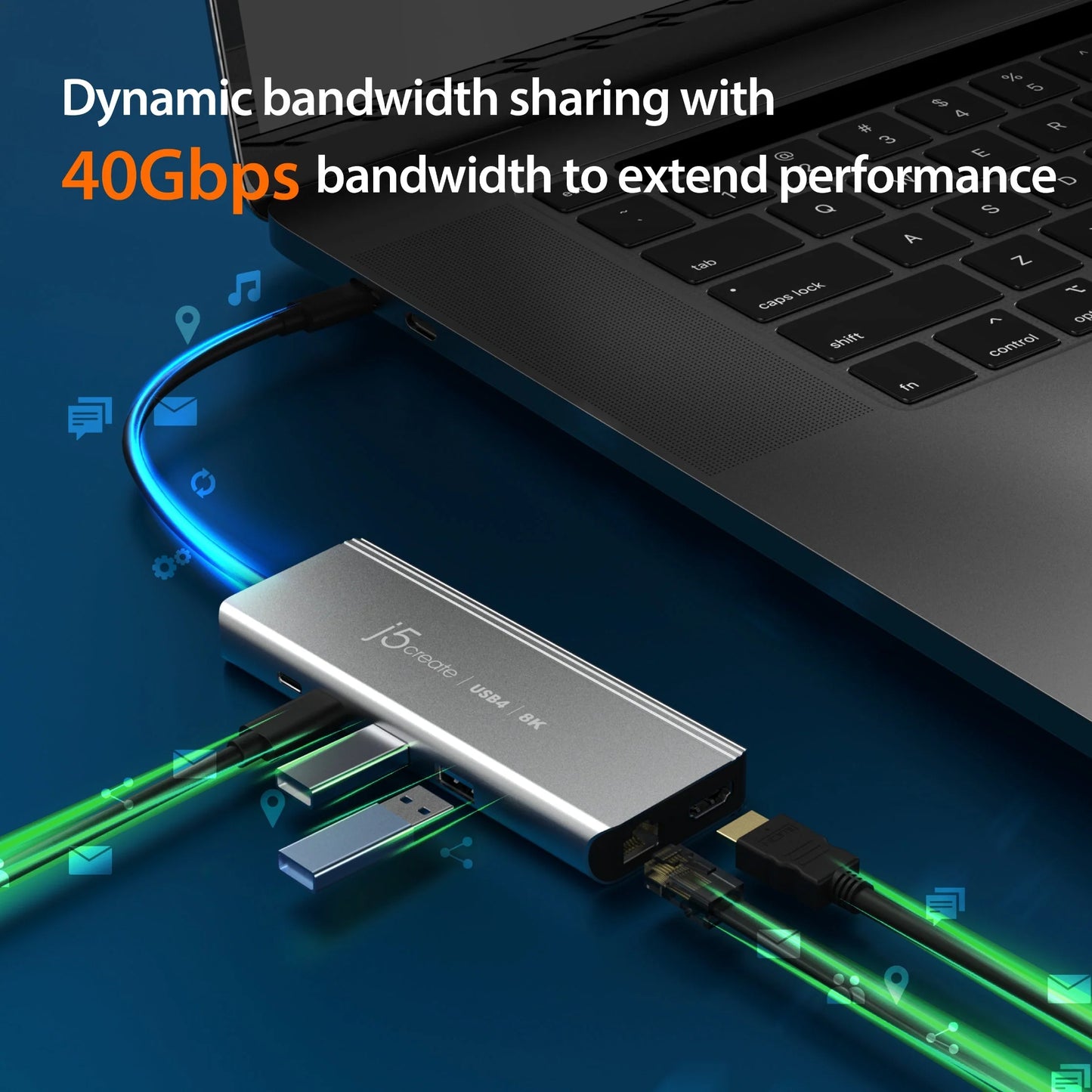 J5Create JCD403 USB4 8K Multi-Port 6-in-1 Hub