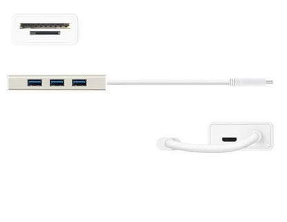 J5Create JCH347 USB 3.1 Type-C 3-Port Hub with SD/Micro SD Card Reader