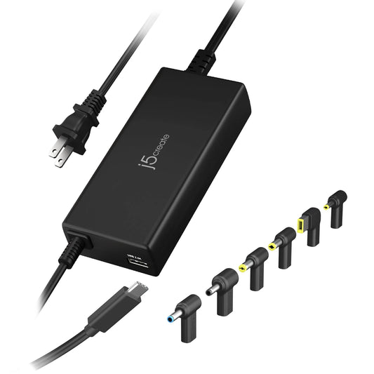 J5Create JUP2290DC 100W PD USB-C Super Charger with 6 Types of DC Connectors