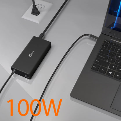 J5Create JUP2290DC 100W PD USB-C Super Charger with 6 Types of DC Connectors
