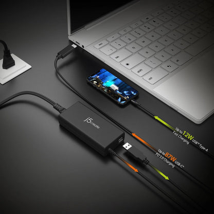 J5Create JUP2290DC 100W PD USB-C Super Charger with 6 Types of DC Connectors