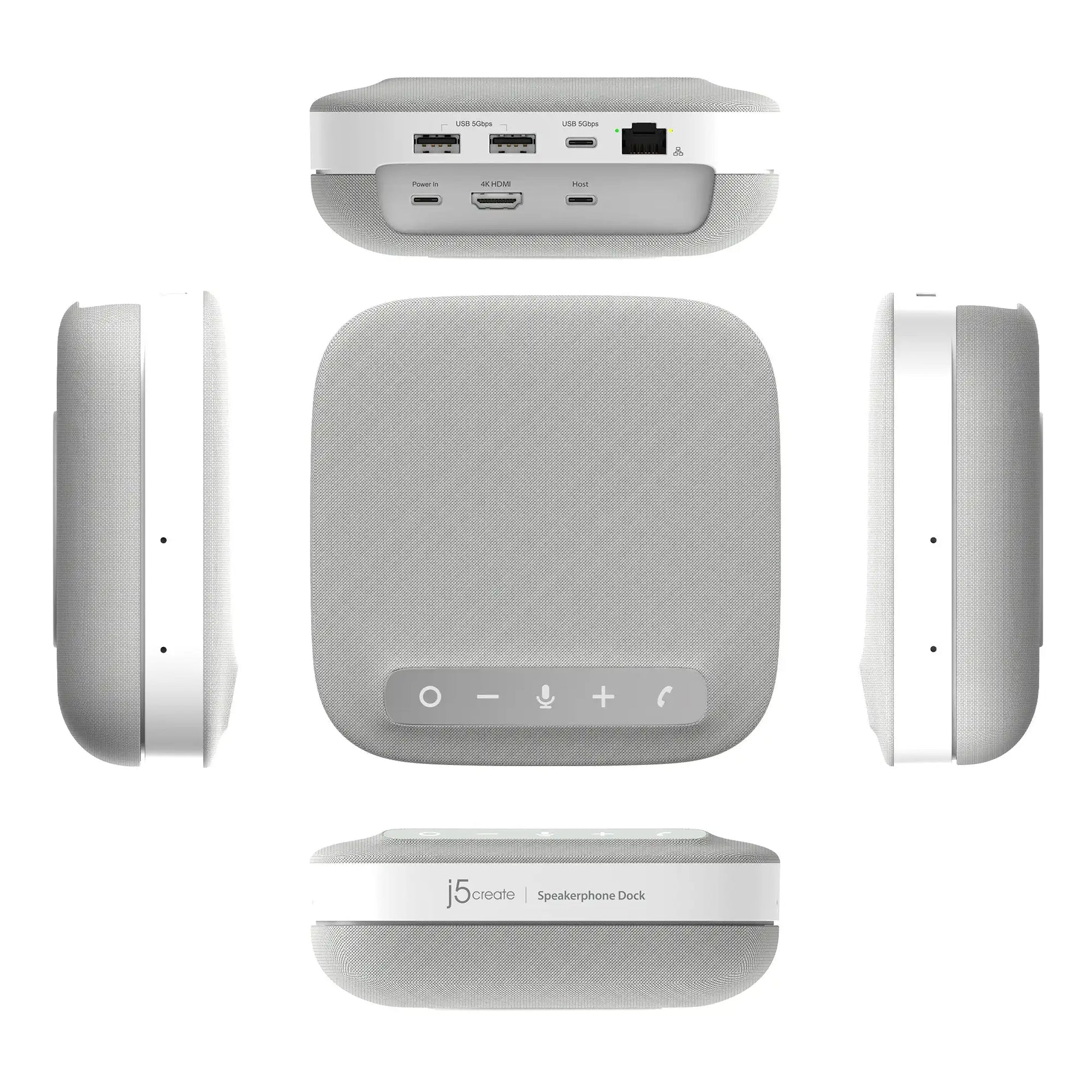 J5Create JCDS335 USB-C 4K Bluetooth Speakerphone Dock - 8-in-1
