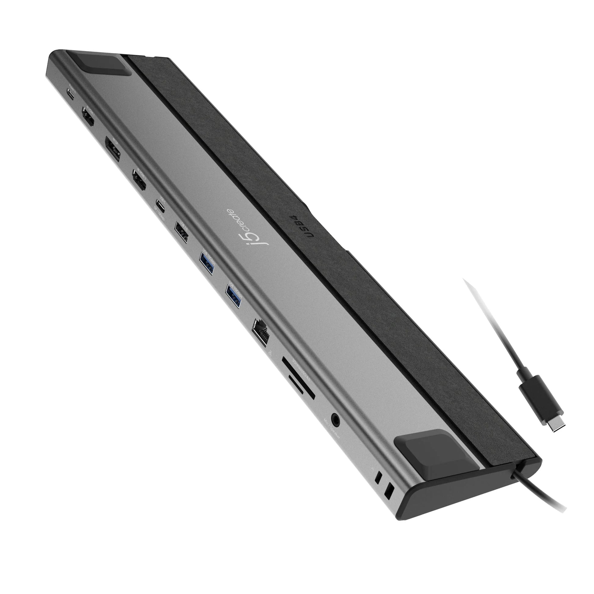 J5Create JCD554 USB4 Triple 4K Display Docking Station - 12-in-1 Functions
