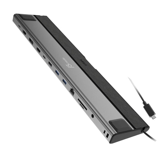 J5Create JCD554 USB4 Triple 4K Display Docking Station - 12-in-1 Functions