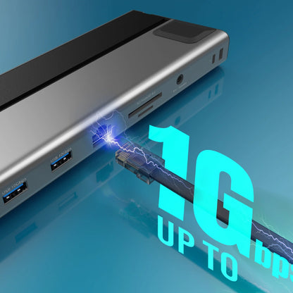 J5Create JCD554 USB4 Triple 4K Display Docking Station - 12-in-1 Functions