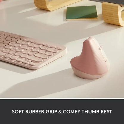 Logitech LIFT Vertical Wireless Ergonomic Mouse - Rose