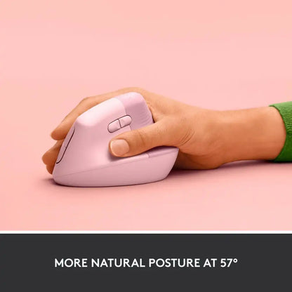 Logitech LIFT Vertical Wireless Ergonomic Mouse - Rose