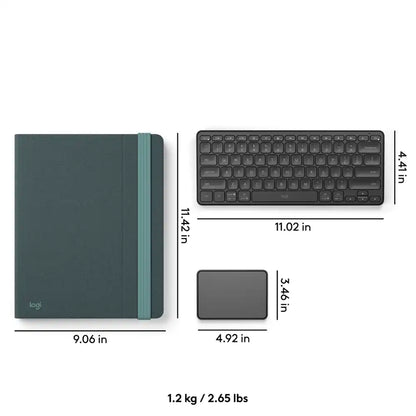 Logitech Casa Pop-Up Desk - Foldaway Desk Kit with Laptop Stand, Keyboard, and Touchpad - Classic Chic