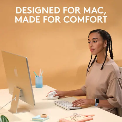 Logitech LIFT for Mac Vertical Ergonomic Mouse - Off-White