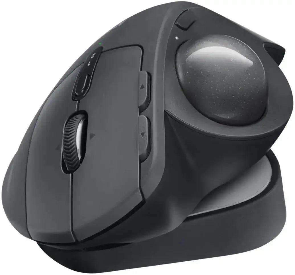 Logitech MX Ergo S Plus Advanced Wireless Ergonomic Trackball Mouse with Wedge - 910-007247 - Graphite