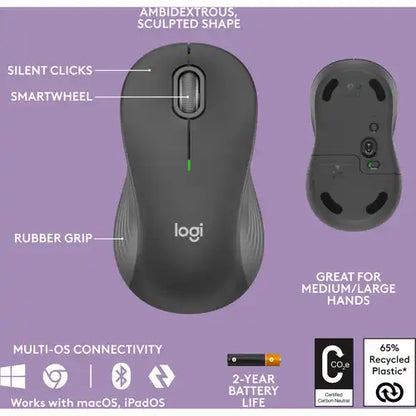Logitech Wave Keys MK670 Combo Wireless Ergonomic Keyboard and Mouse