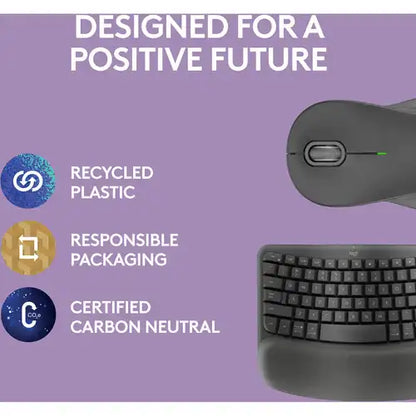 Logitech Wave Keys MK670 Combo Wireless Ergonomic Keyboard and Mouse