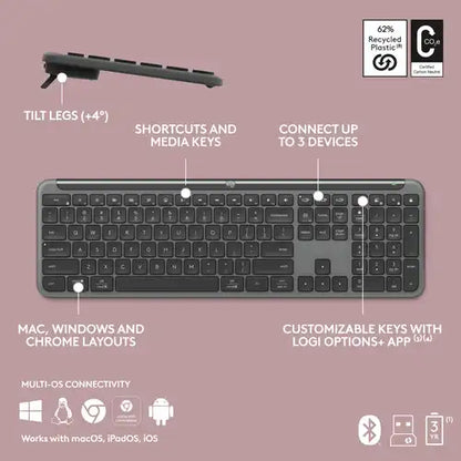 Logitech Signature Slim Combo MK955 Full Size Keyboard and Mouse