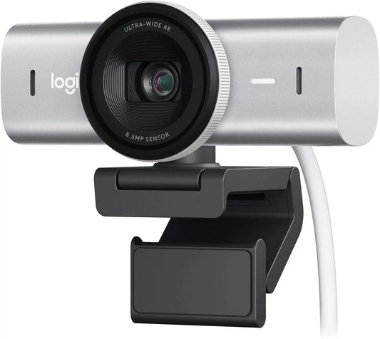 Logitech MX Brio 4K Ultra HD Collaboration and Streaming Webcam - 960-001550 - Pale Gray