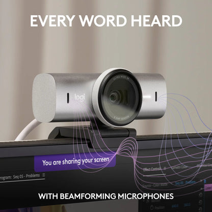 Logitech MX Brio 4K Ultra HD Collaboration and Streaming Webcam - Pale Gray