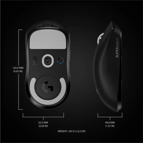Logitech Pro X Superlight Wireless Gaming Mouse 910-005878 - Black