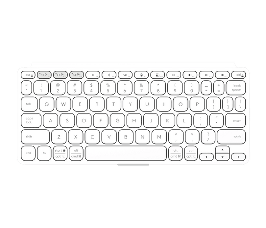 Logitech Keys-to-Go-2 Ultra Portable Keyboard with Cover for Tablets - 920-012919 - Pale Gray