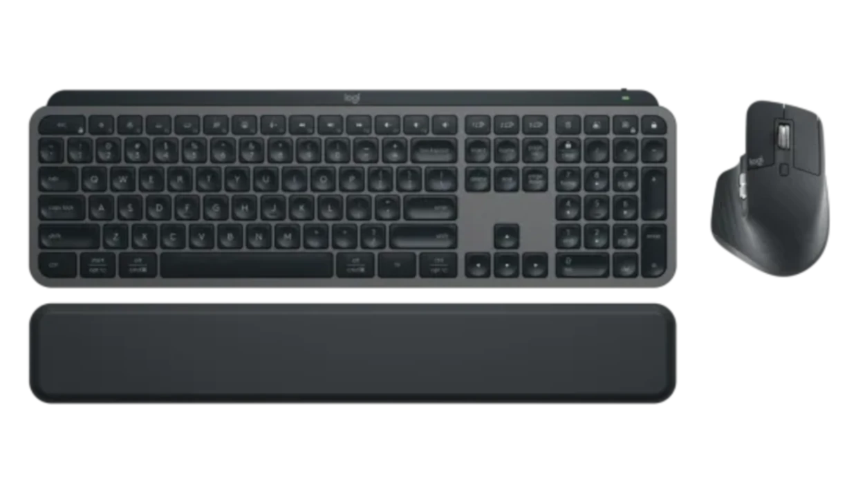Logitech MX Keys S Combo 920-012274 - MX Master 3S Mouse, MX Keys S Keyboard, and MX Palm Rest