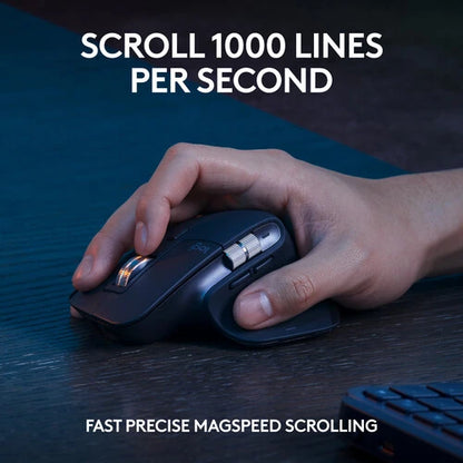 Logitech MX Keys S Combo - Black:  MX Master 3S Mouse, MX Keys S Keyboard, and MX Palm Rest