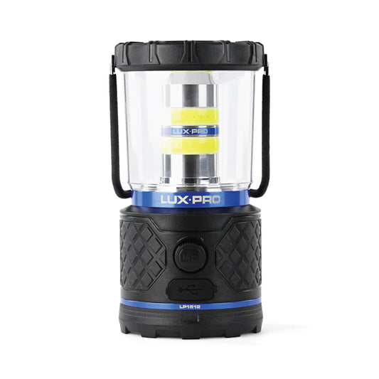 LuxPro LP1512 Rugged Rechargeable LED Lantern with Power Bank - 1100 Lumens