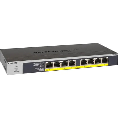 Netgear GS108LP 8-Port Gigabit Ethernet PoE+ Unmanaged Switch with FlexPoE - GS108LP-100NAS