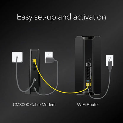 Netgear CM3000 Nighthawk High-Speed Cable Modem - Mid/high-Split DOCSIS 3.1  - Multi-Gig 2.5Gbps