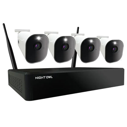 Night Owl 4 Wire Free Battery Cameras and 4K WiFi 10 Channel NVR Security System - BTWN81-42B