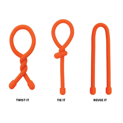 Nite Ize Gear Tie Reusable Rubber Twist Tie - 6-Pack - 18 Inches - GTPP18-A1-R8 - Pro Pack