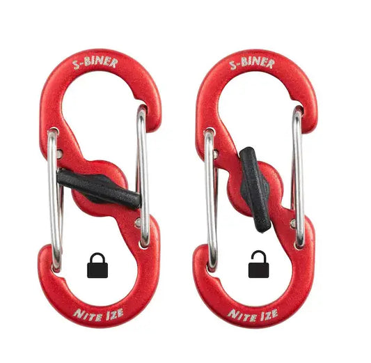 Nite Ize KeyRing Locker Aluminum S-Biner Keychain - KRGA-A1-R3